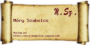 Móry Szabolcs névjegykártya